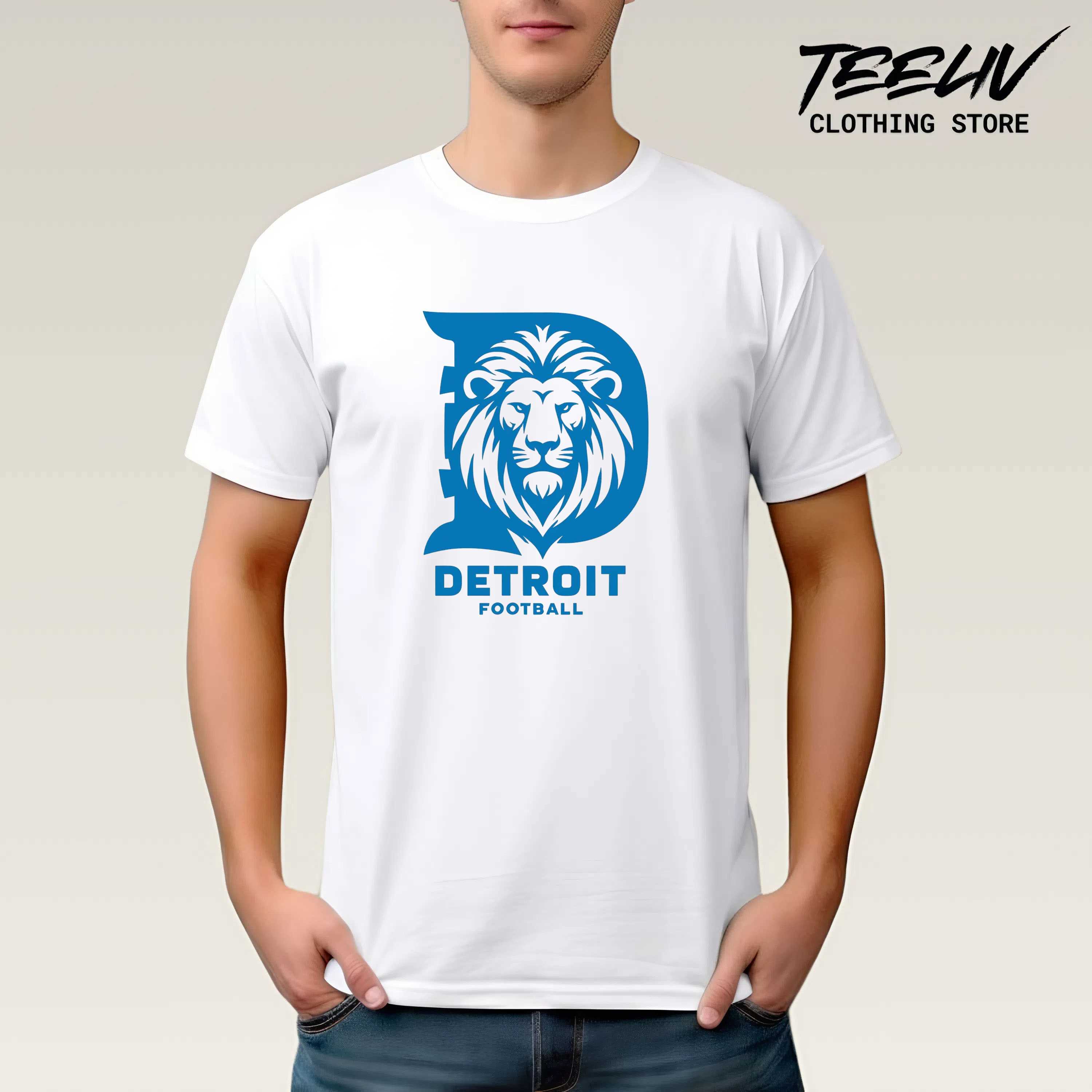 Detroit Football Unisex Shirt Mighty Lion Logo